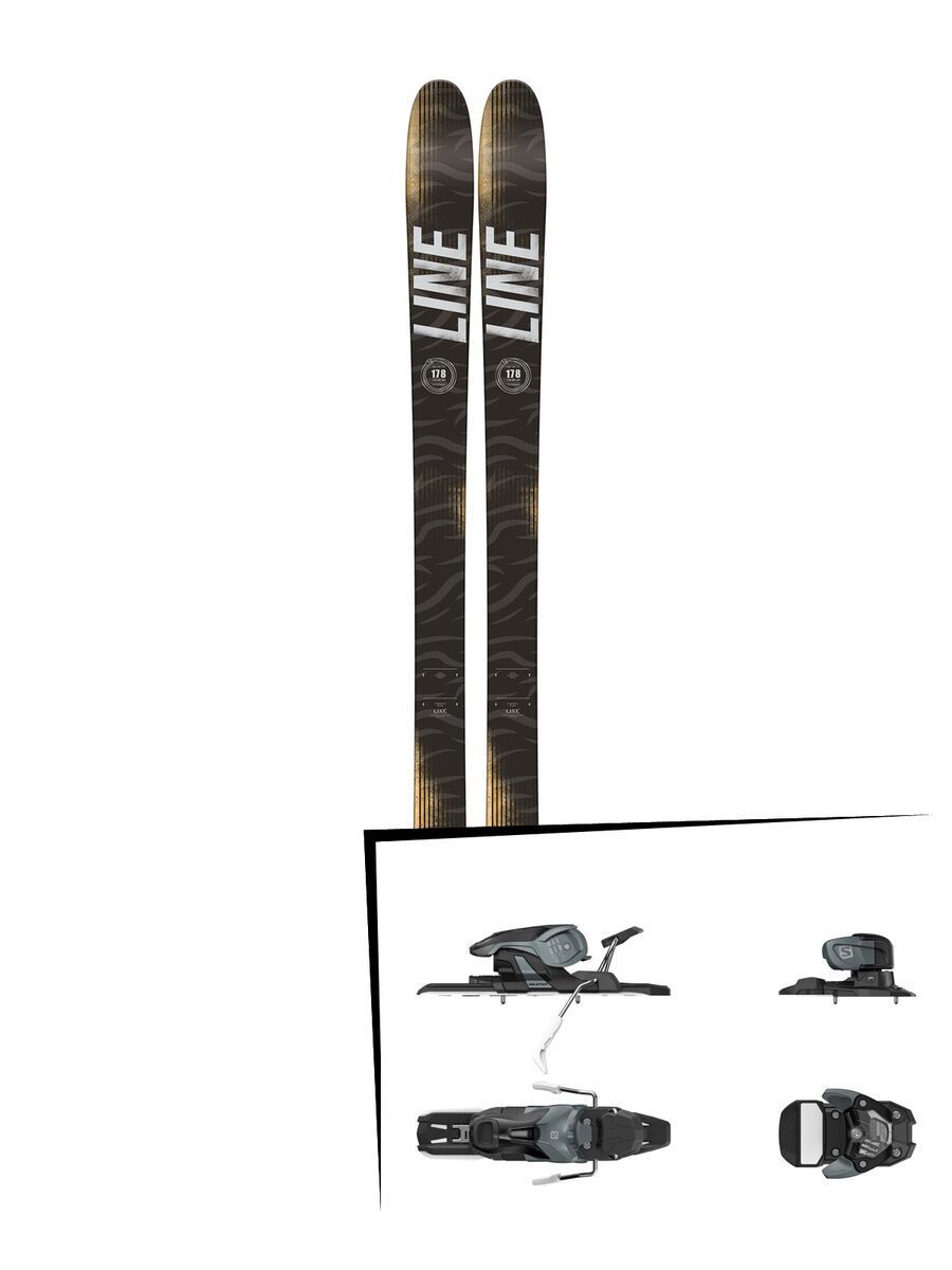 Set: Line Tigersnake 2017 + Salomon Warden 11 90 mm, dark grey black - Skiset - Bild 1