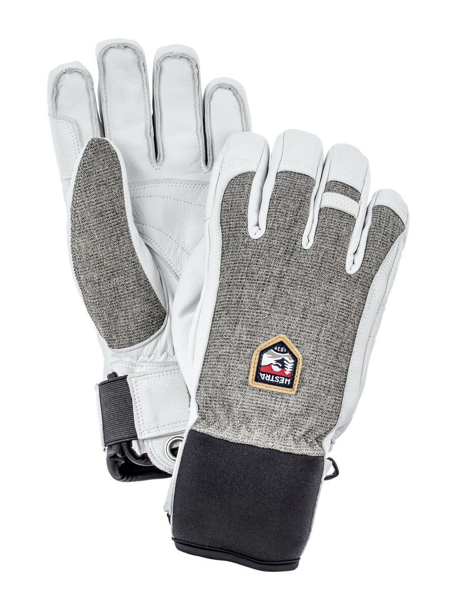 Hestra Army Leather Patrol 5 Finger, ljusgrå - Bild 1