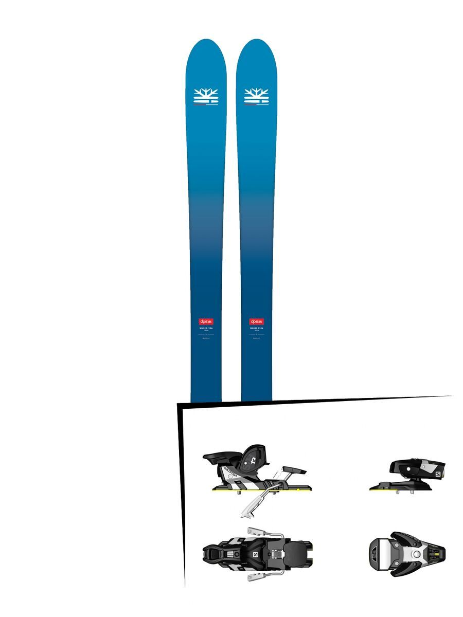 Set: DPS Skis Wailer F106 Foundation 2018 + Salomon STH2 WTR 13 black/white - Bild 1