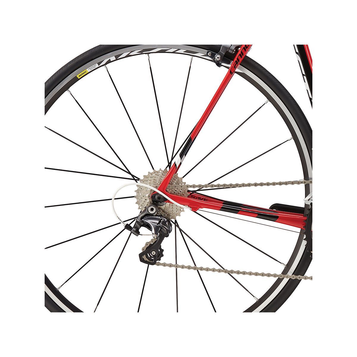 Cannondale SuperSix Evo Ultegra 3, race red w/ jet black and magnesium white, gloss - Bild 5