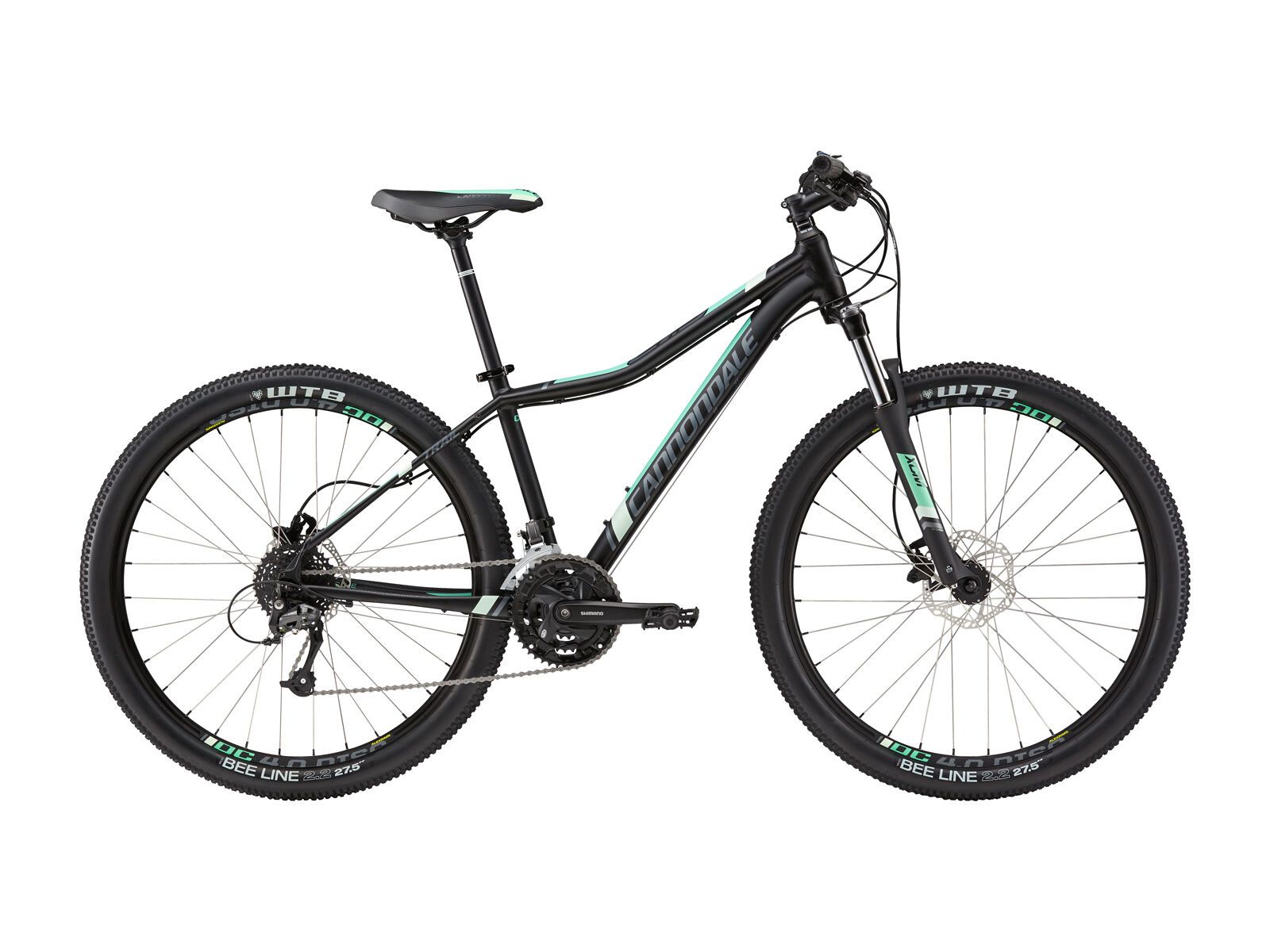 Cannondale Trail 27.5 Womens 5, jet black with charcoal grey, sea and tropics, matte - Bild 1