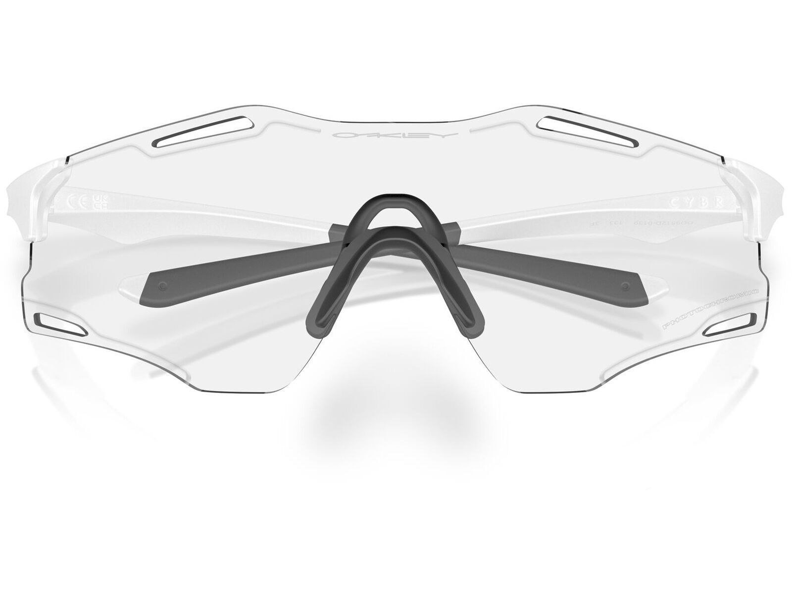 Oakley Cybr Zero Cyber Collection, Clear To Black Iridium Photochromic / matte white - Bild 8