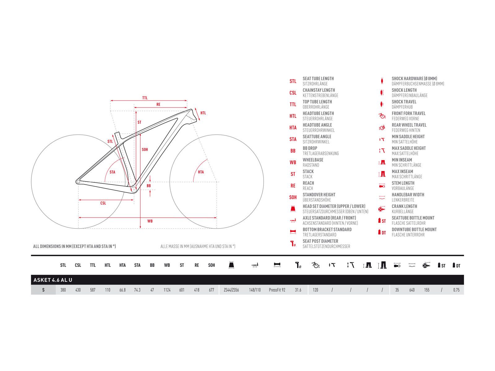 Ghost Asket Kid 4.6 AL, riot red/night black/star white - Bild 5