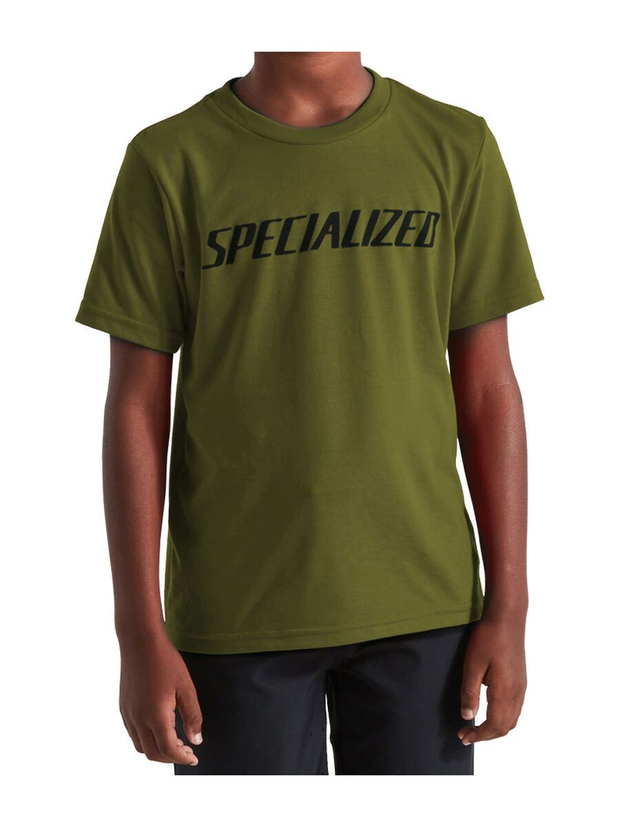 Specialized Wordmark T-Shirt Kinder kurzarm, olive green - Bild 1
