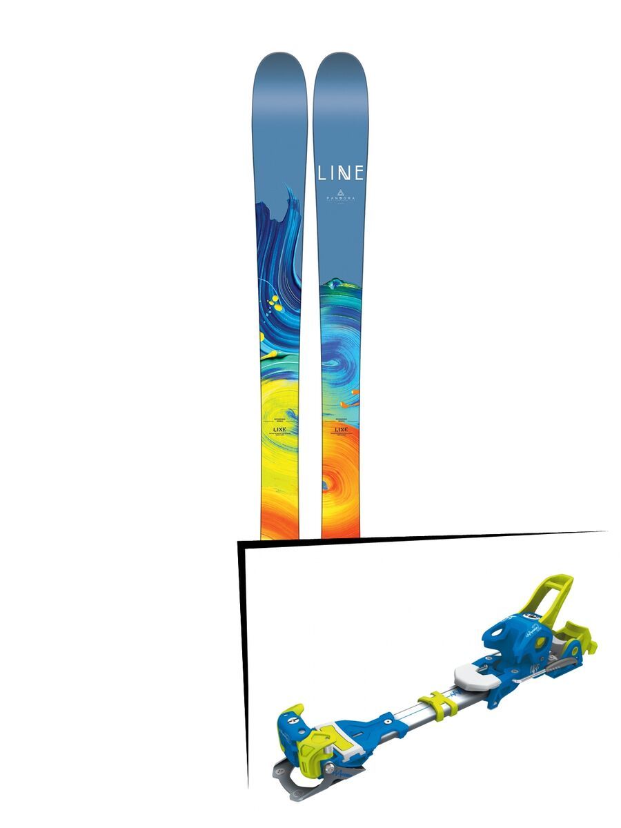 Set: Line Pandora 95 2017 + Tyrolia Ambition 12 ohne Bremse, soldi blue yellow - Skiset - Bild 1