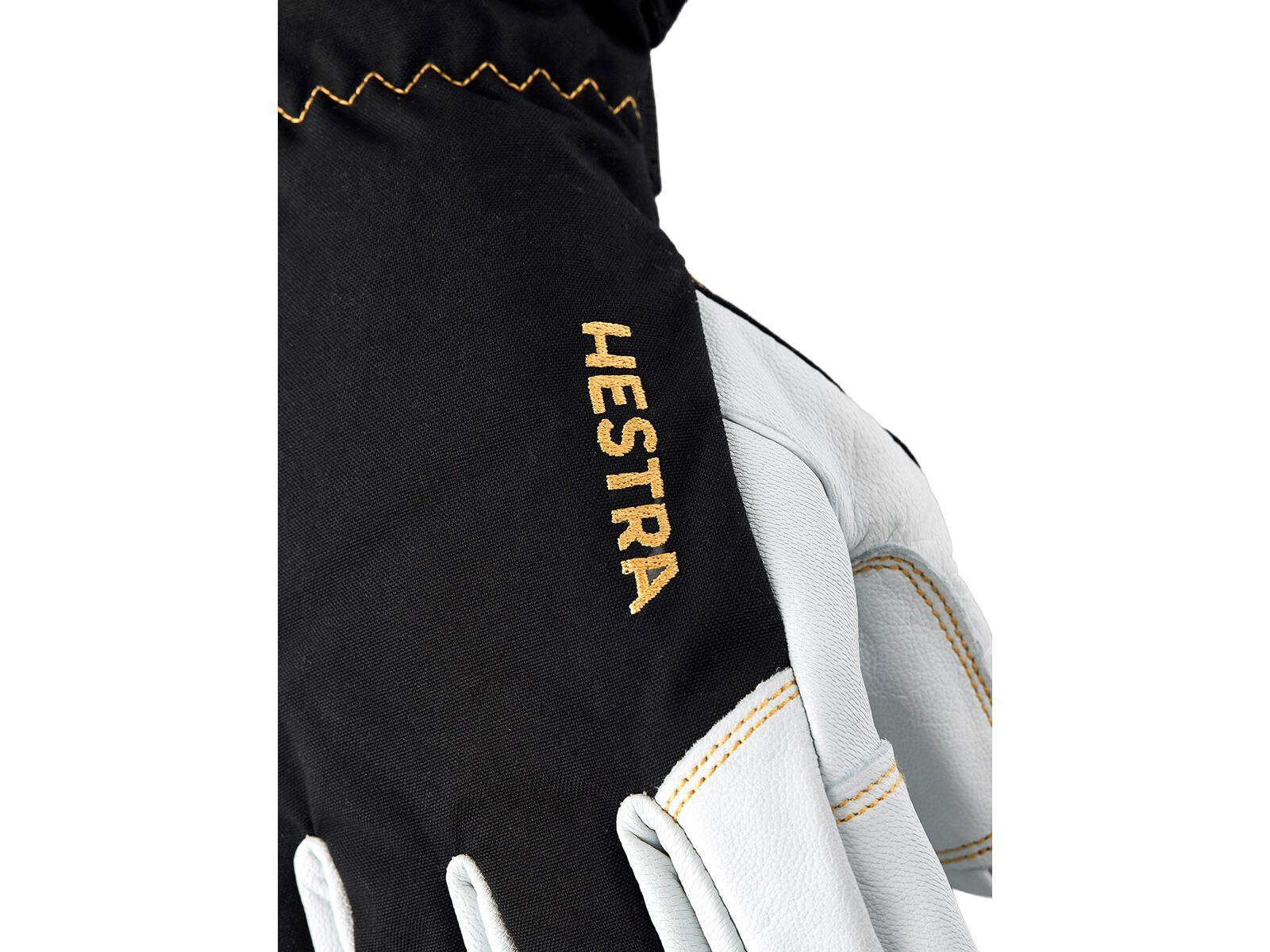 Hestra Army Leather Gore-Tex 5 Finger, black/natural grey - Bild 4