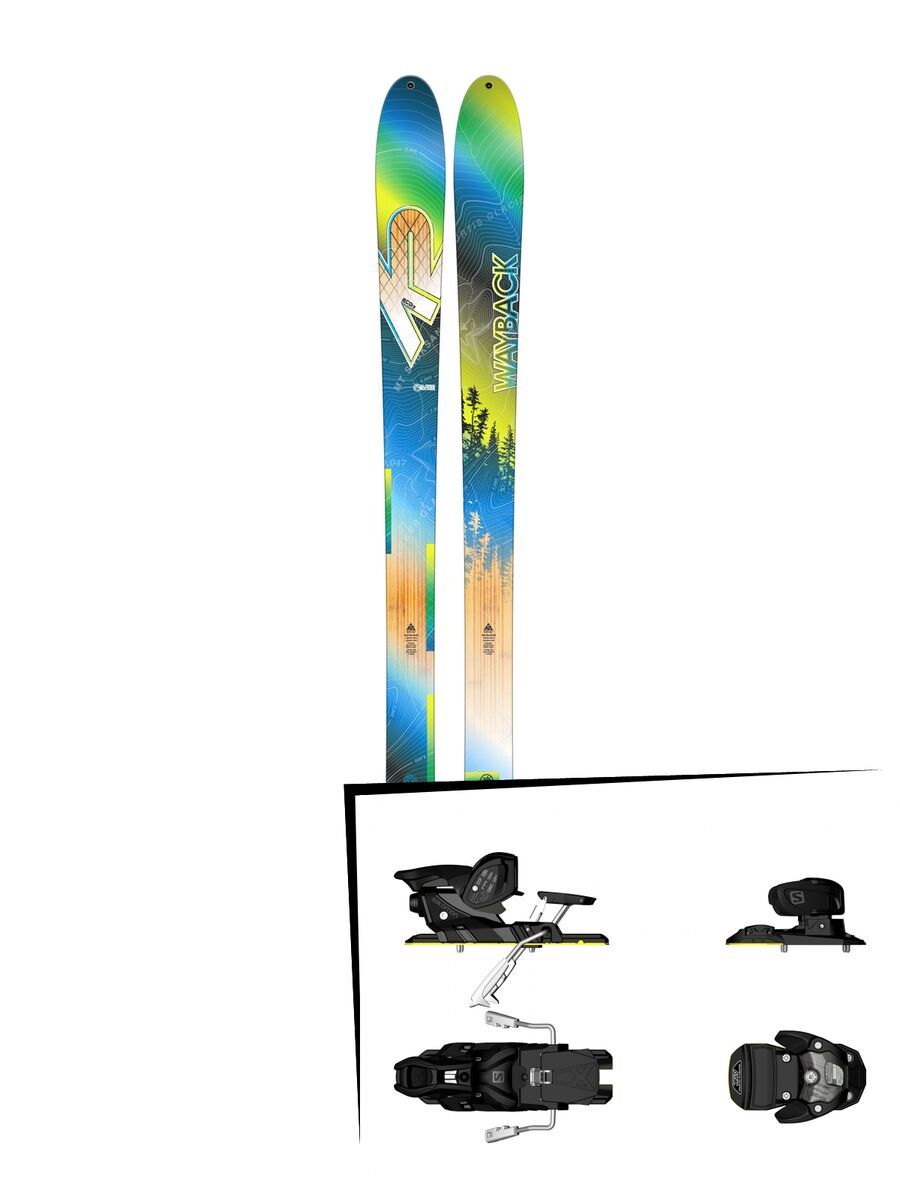 K2 SKI Set: Wayback 82 ECOre  + Salomon Warden MNC 13 - Bild 1