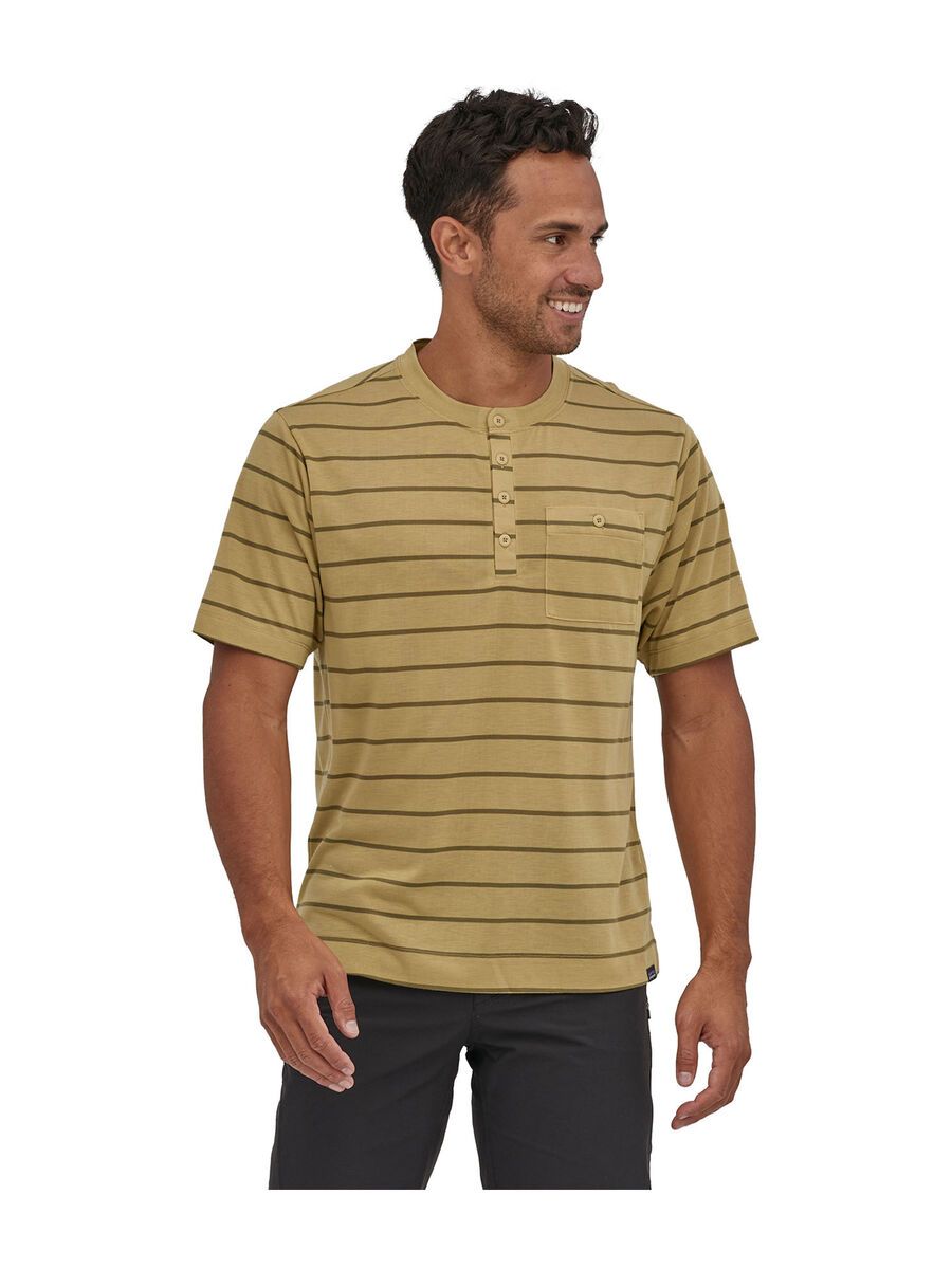 Patagonia Men's Capilene Cool Trail Bike Henley Furrow Stripe, moray khaki - Bild 2
