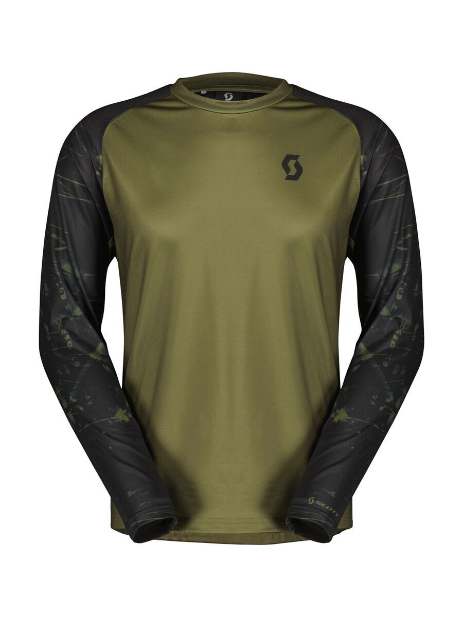 Scott Trail Storm Long-sleeve Men's Tee, fir green/black - Bild 1