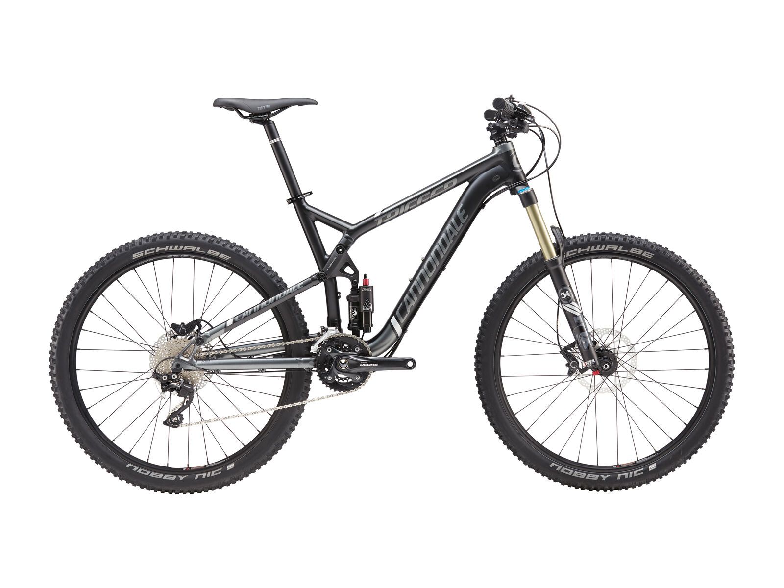 Cannondale Trigger 4, jet black w/charcoal grey, fine silver, matte - Bild 1