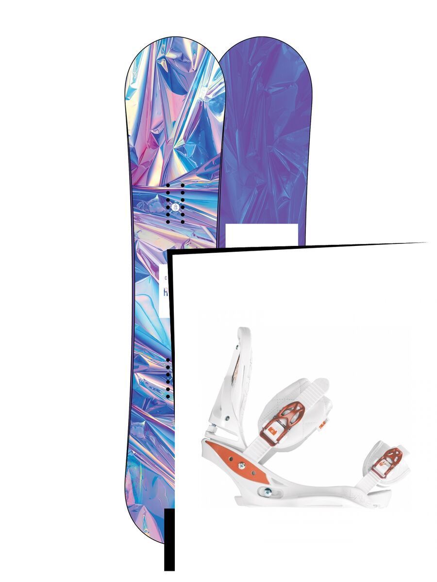 Set: Ride Compact 2017 + Burton Lexa Est 09/10, White Coral - Snowboardset - Bild 1