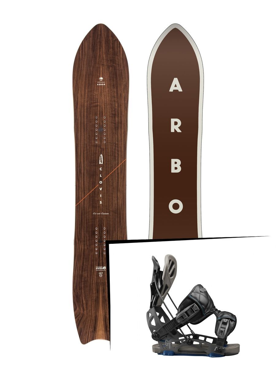 Set: Arbor Clovis 2017 + Flow NX2-GT 2017, black - Snowboardset - Bild 1