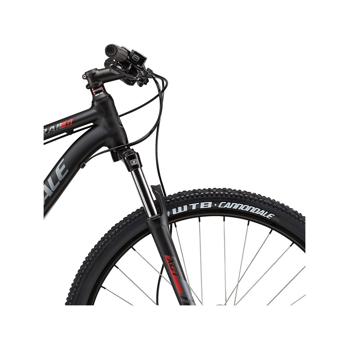 Cannondale Trail 29 6, jet black with charcoal cray, race red nearly black matte - Bild 5