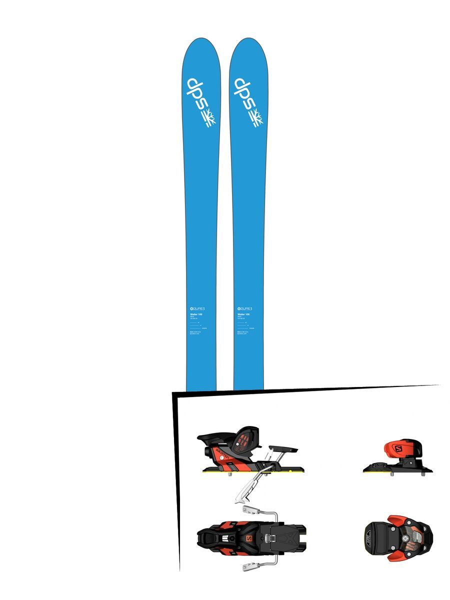 Set: DPS Skis Wailer 106 2017 + Salomon Warden MNC 13 (1540101) - Bild 1