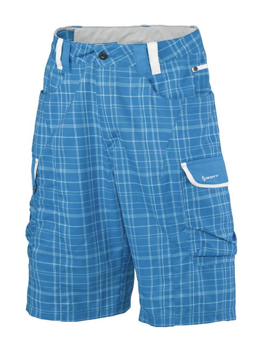Scott Shorts Path Check ls/fit, blue - Bild 1