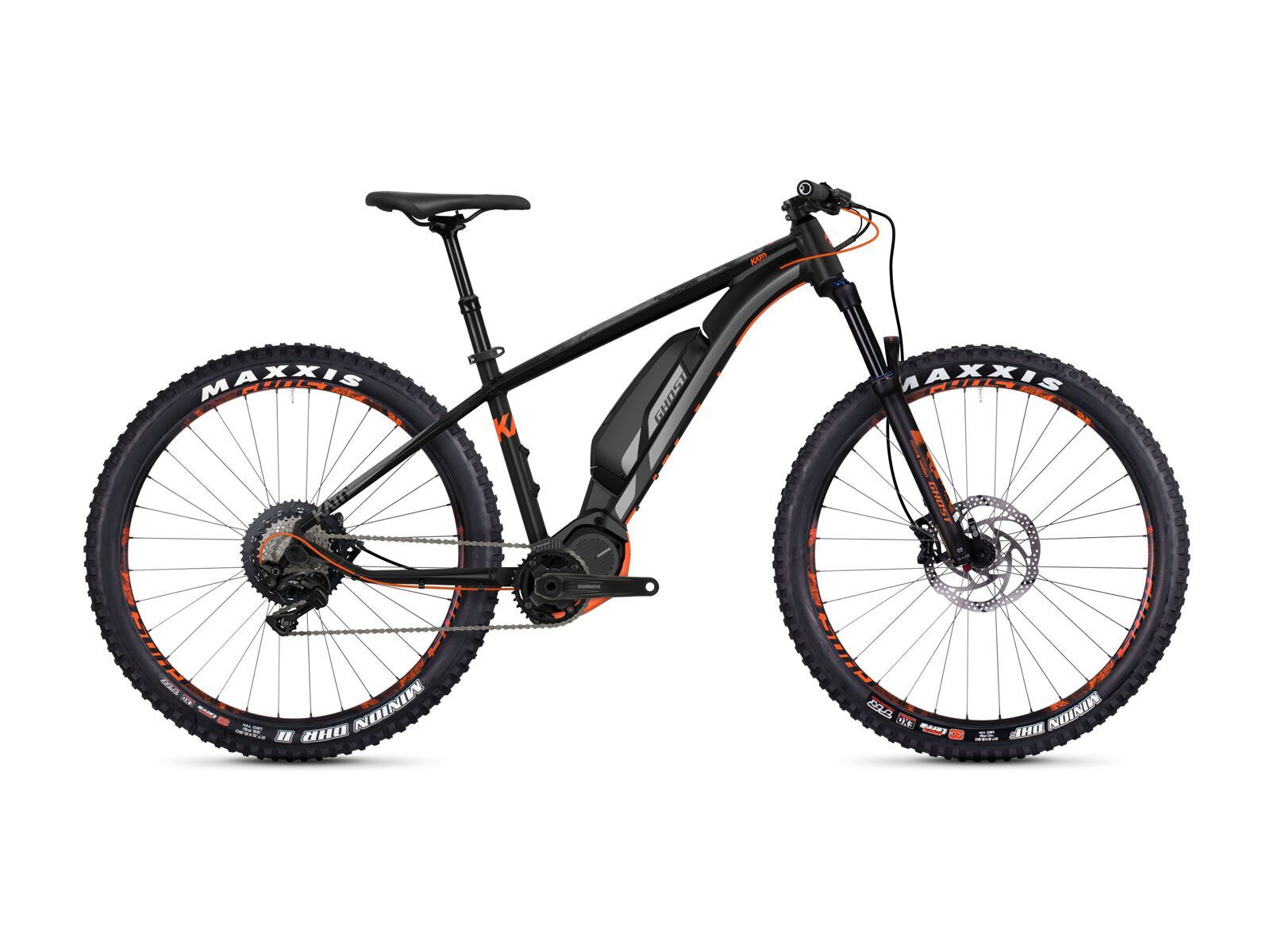 Ghost Hybride Kato S4.7+ AL, night black/urban gray/neon orange - Bild 1