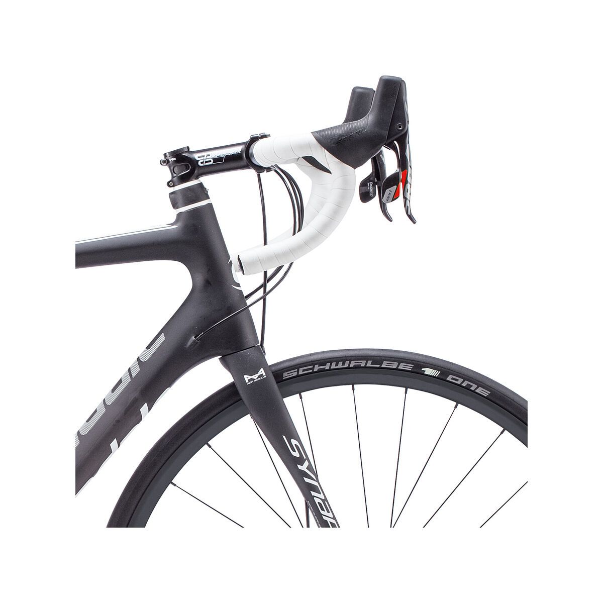 Cannondale Synapse Carbon Hi-Mod Red Disc, jet black with magnesium white, matte - Bild 5