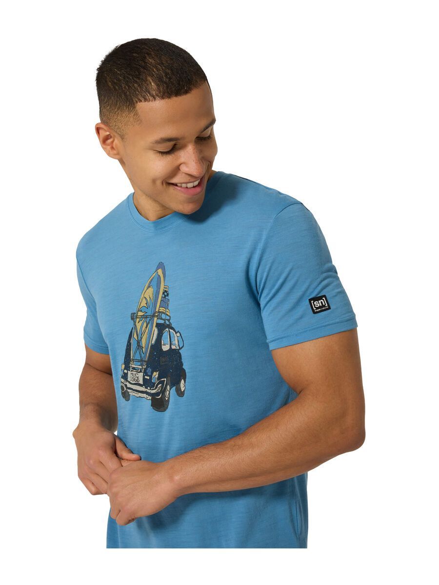 super.natural Carsurf Tee Herren, blue heaven/various - Bild 4