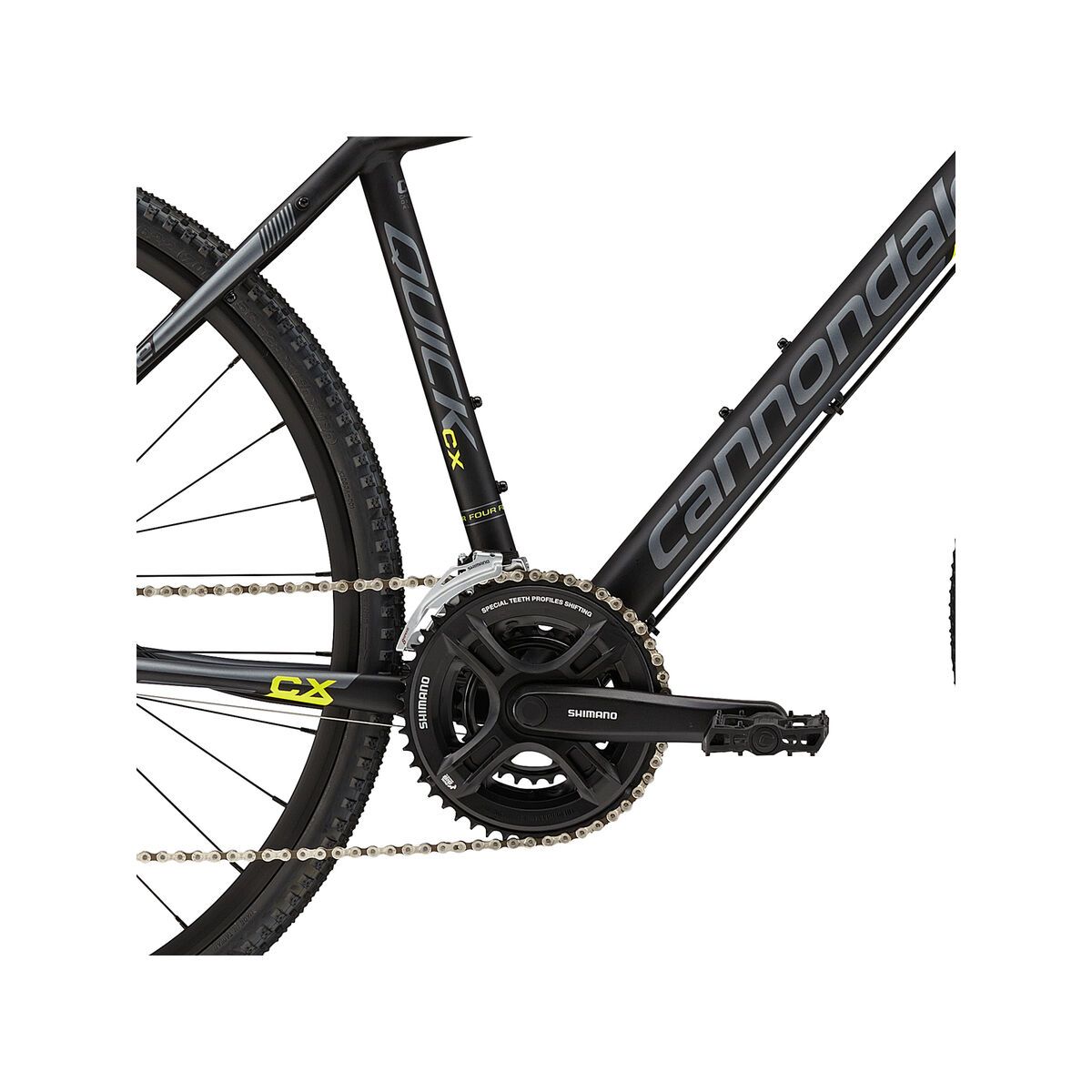 Cannondale Quick CX 4, jet black with charcoal grey and neon spring, matte - Bild 3