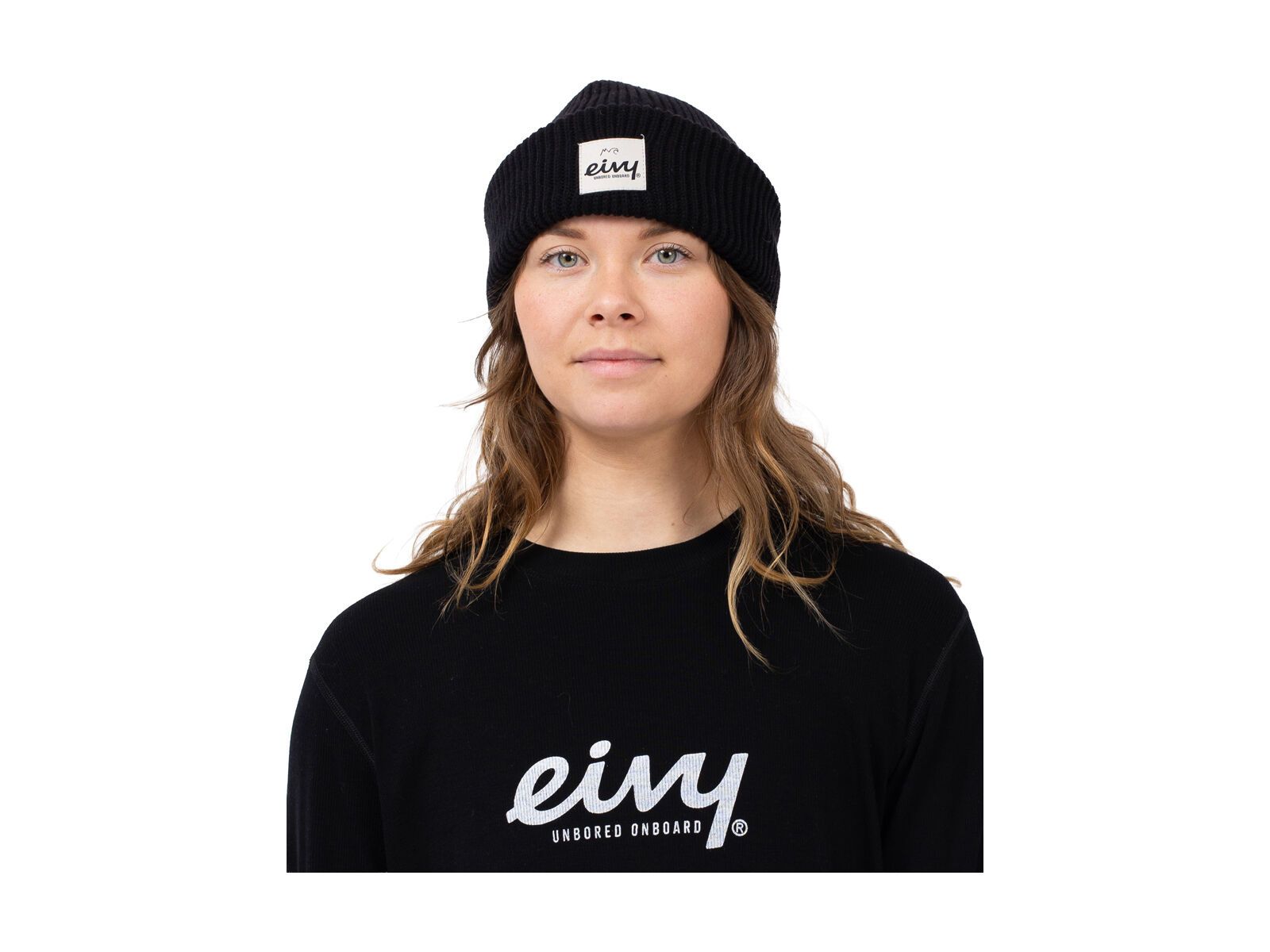 Eivy Foldable Knit Balaclava Beanie, black - Bild 1