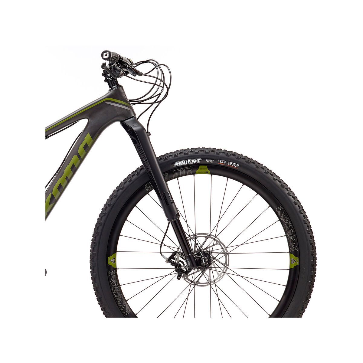 Kona Hei Hei Supreme, matt carbon/green/silver - Bild 5