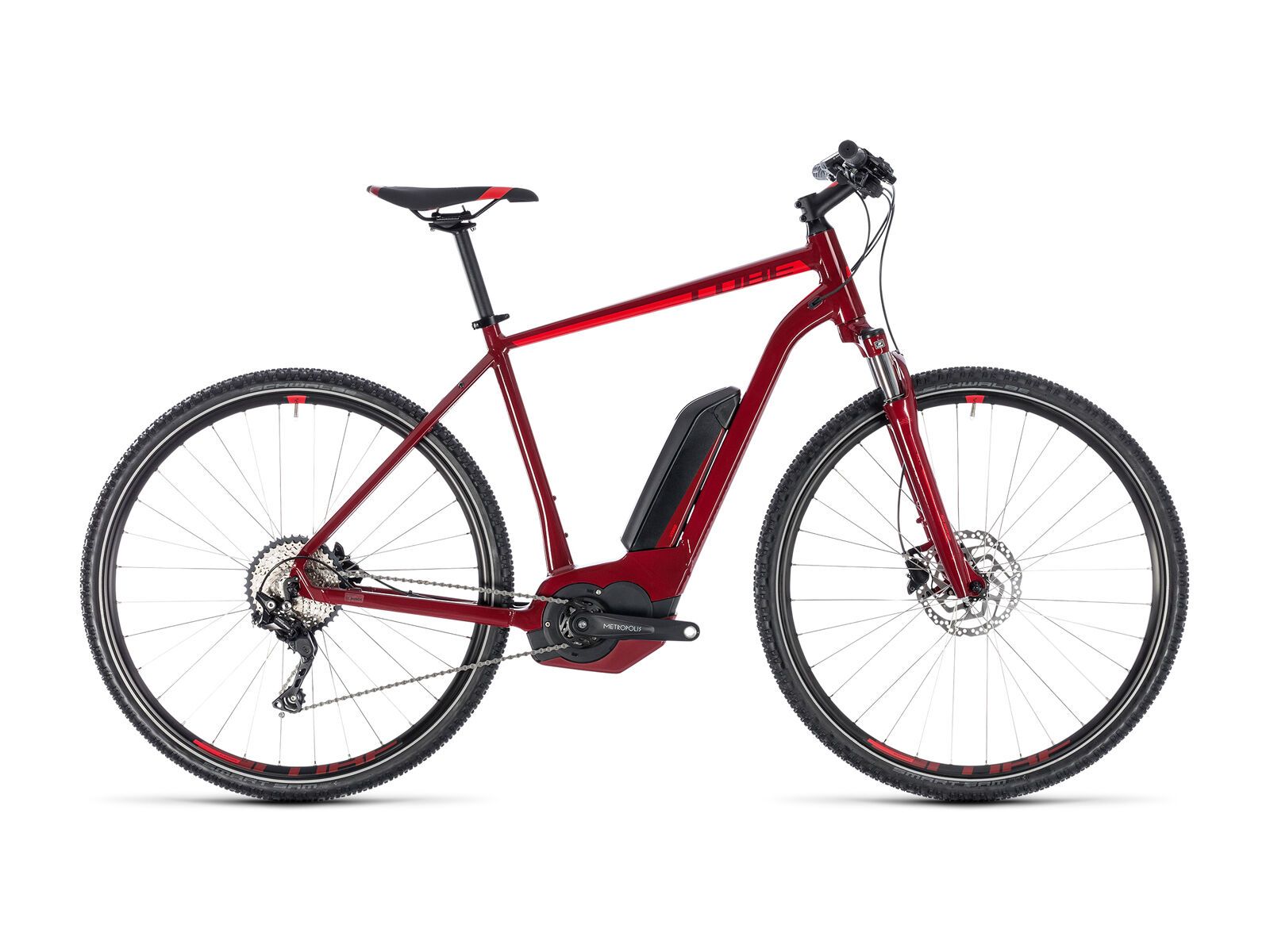 Cube Cross Hybrid Pro 400, darkred´n´red - Bild 1