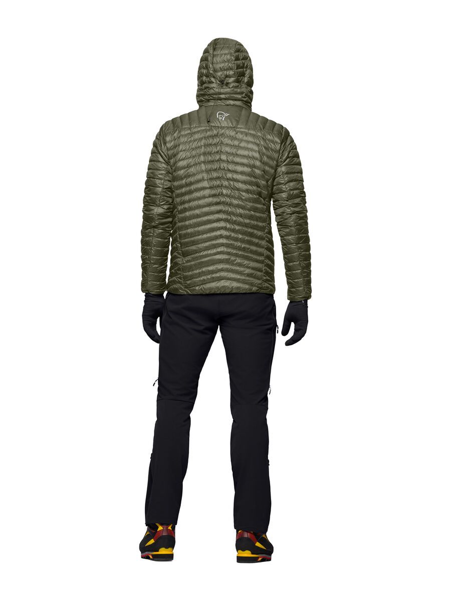 Norrona trollveggen down800 super light Hood M's, deep lichen green - Bild 6