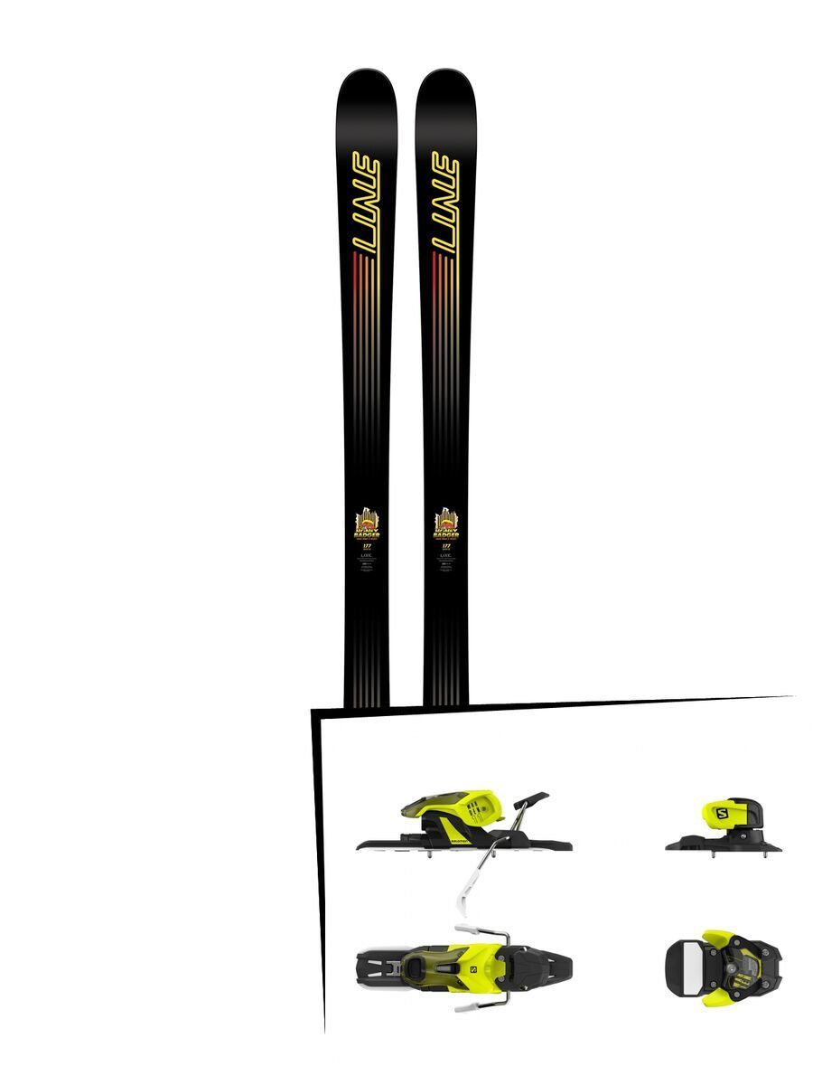 Set: Line Honey Badger 2018 + Salomon Warden 11 yellow/black - Bild 1