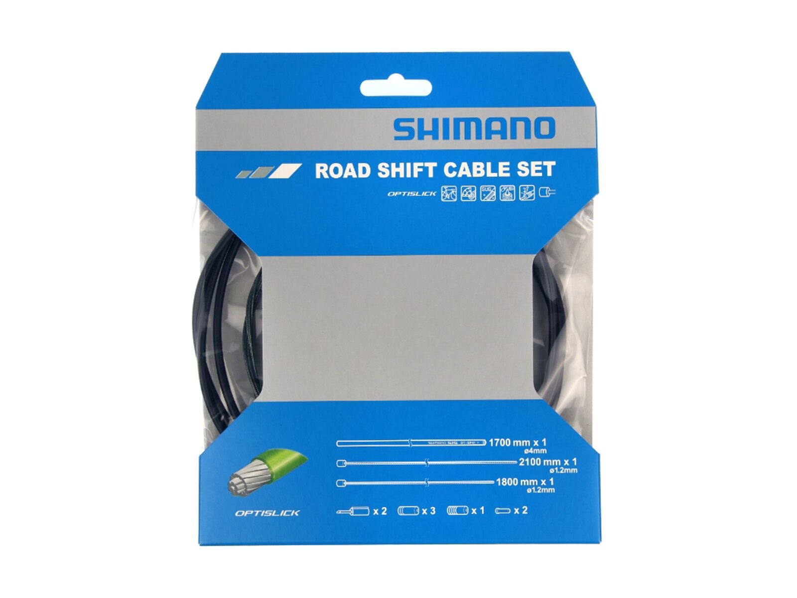 Shimano Schaltzug-Set Road Edelstahl OPTISLICK - 2x 2.100 mm - Bild 1