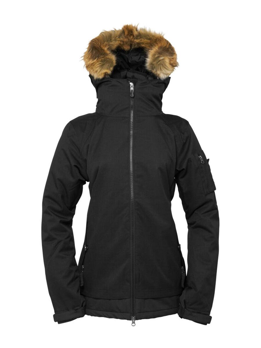 686 Women's Authentic Aerial Insulated Jacket, Black Herringbone Denim - Bild 1