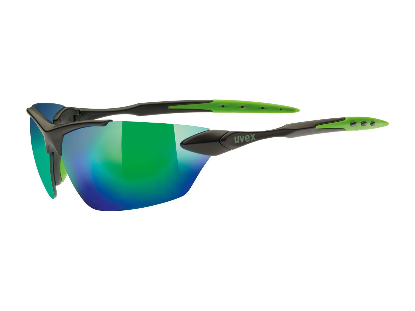 uvex sportstyle 203, black mat/Lens: mirror green - Bild 1