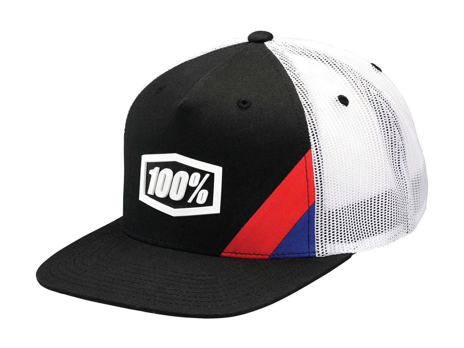 100% Cornerstone AJ-Fit Trucker Cap, black - Bild 1