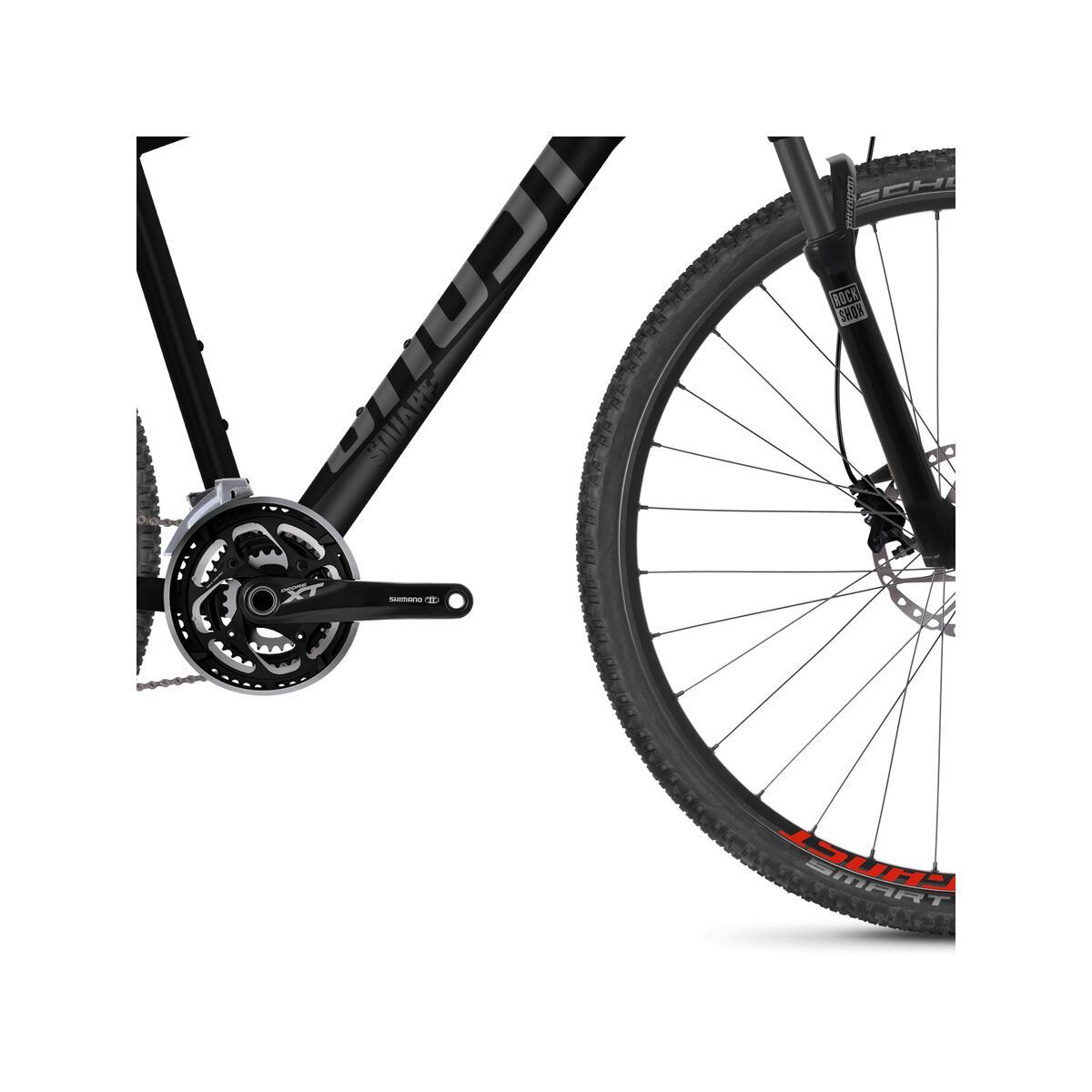 Ghost Square Cross 7.8 AL, night black/titanium gray/neon red - Bild 3