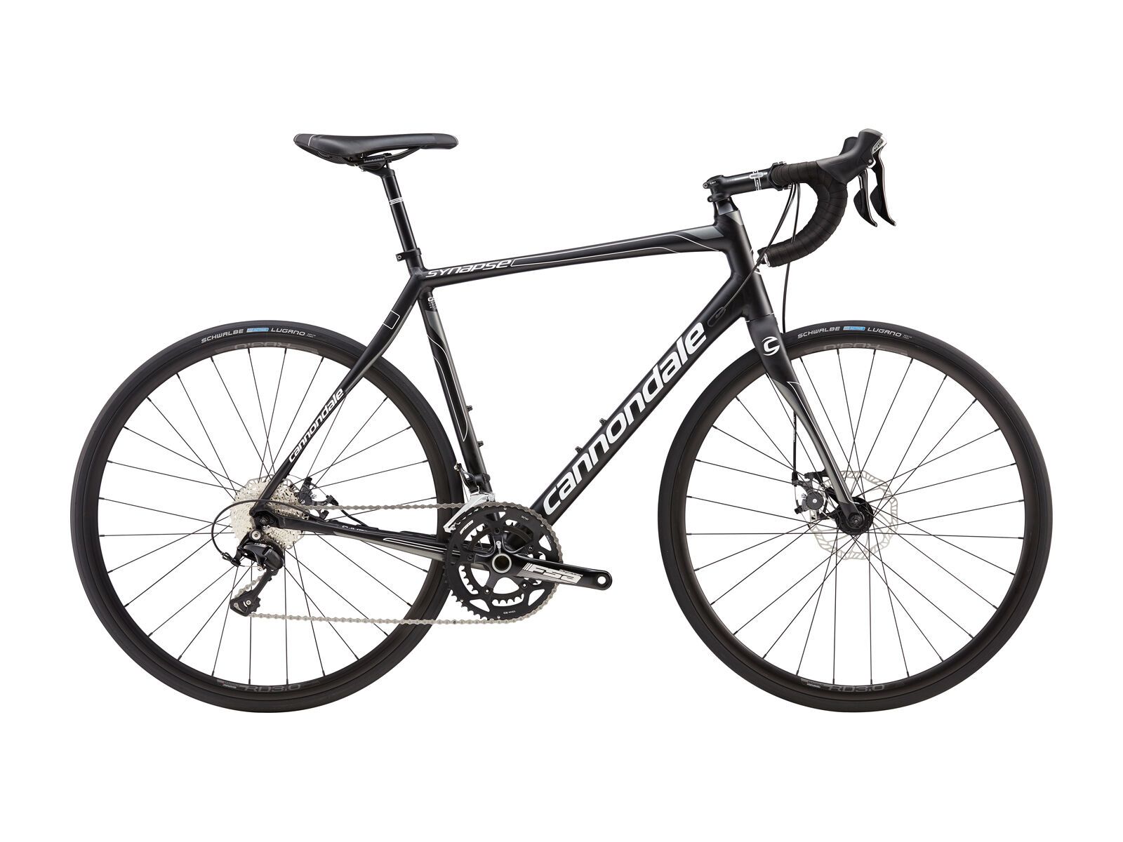 Cannondale Synapse Disc 105 5, jet black w/ charcoal grey and magnesium white, matte - Bild 1