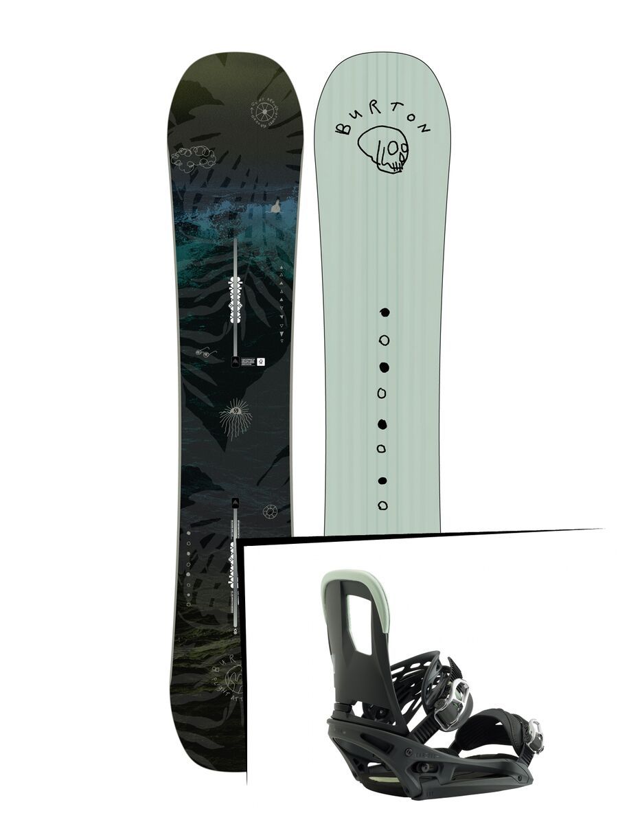 Set: Burton Flight Attendant 2019 + Burton Cartel EST salty shark - Bild 1