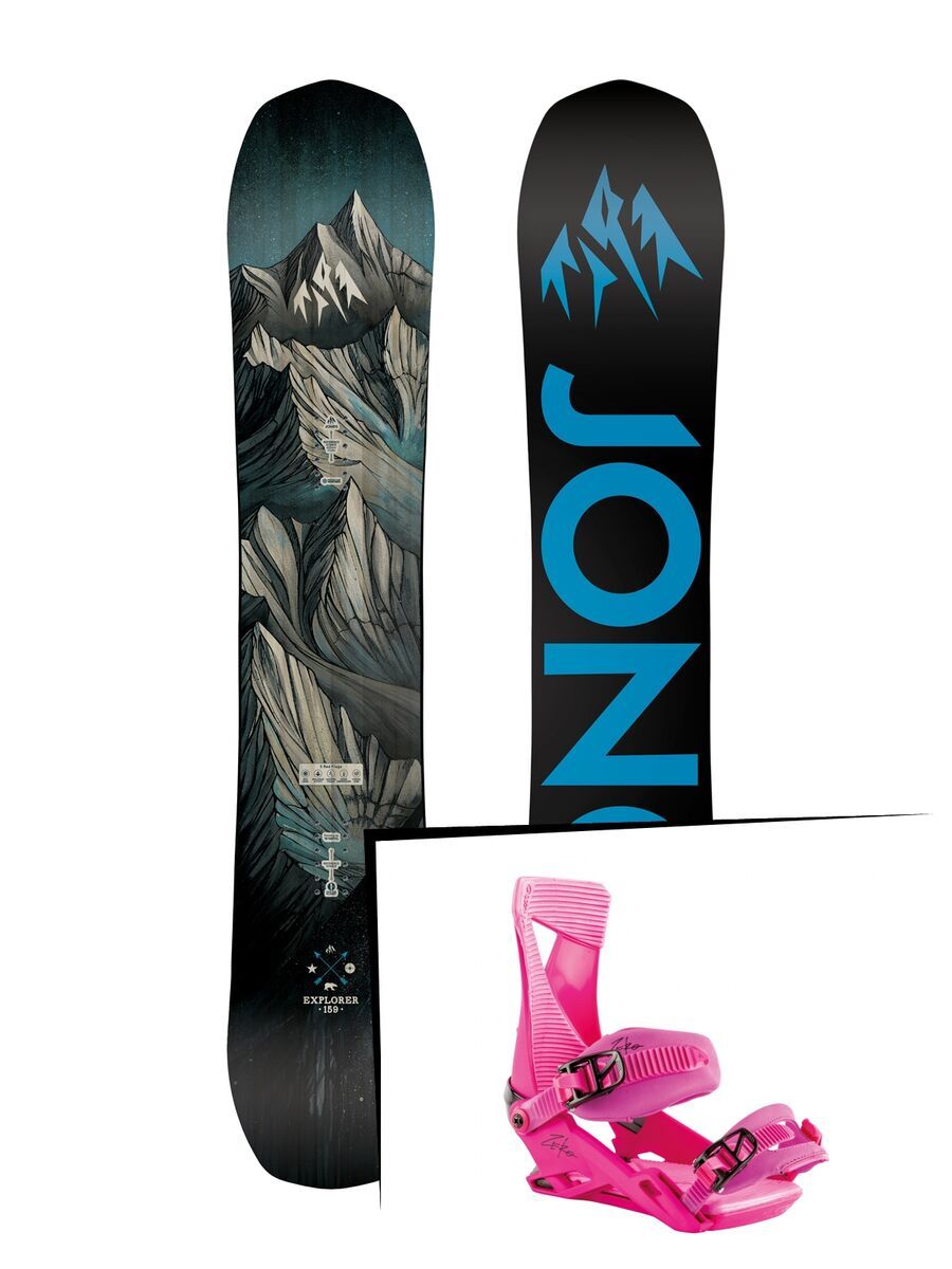 Set: Jones Explorer 2019 + Nitro Zero muted brights series raspberry - Bild 1