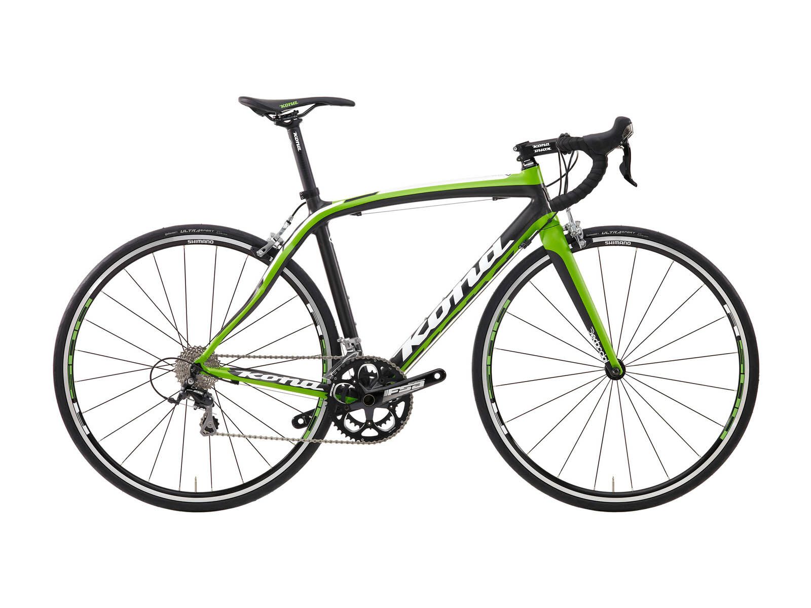 Kona Zing Deluxe, matt carbon/white/lime/black - Bild 1