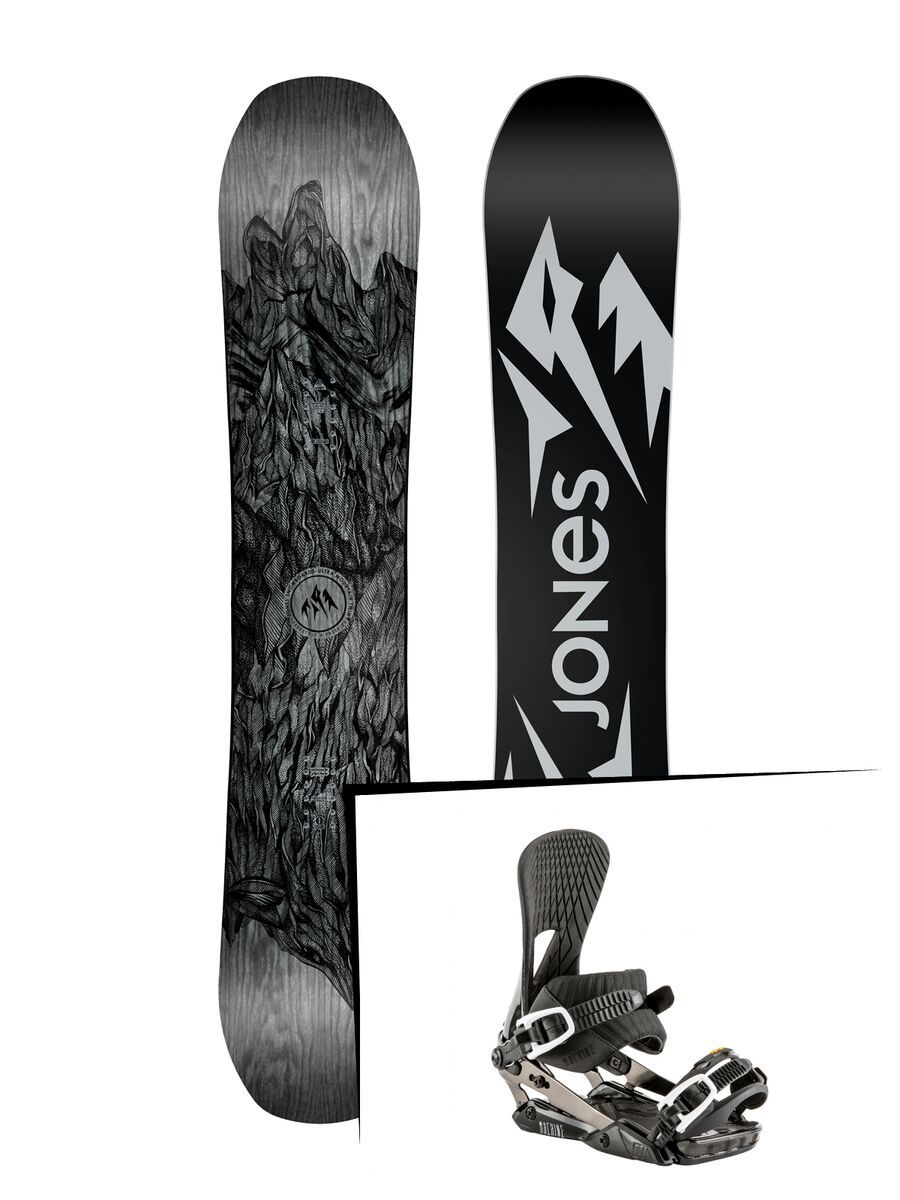 Set: Jones Ultra Mountain Twin Wide 2019 + Nitro Machine dark night - Bild 1