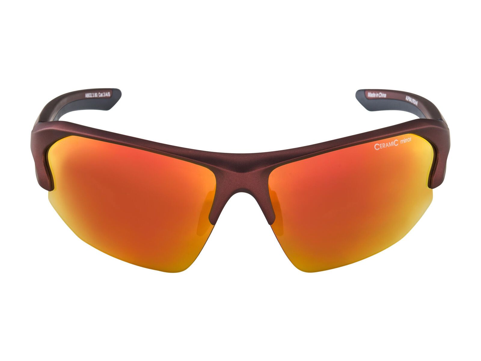 Alpina Lyron HR, cherry matt-indigo/Lens: ceramic mirror red - Bild 3