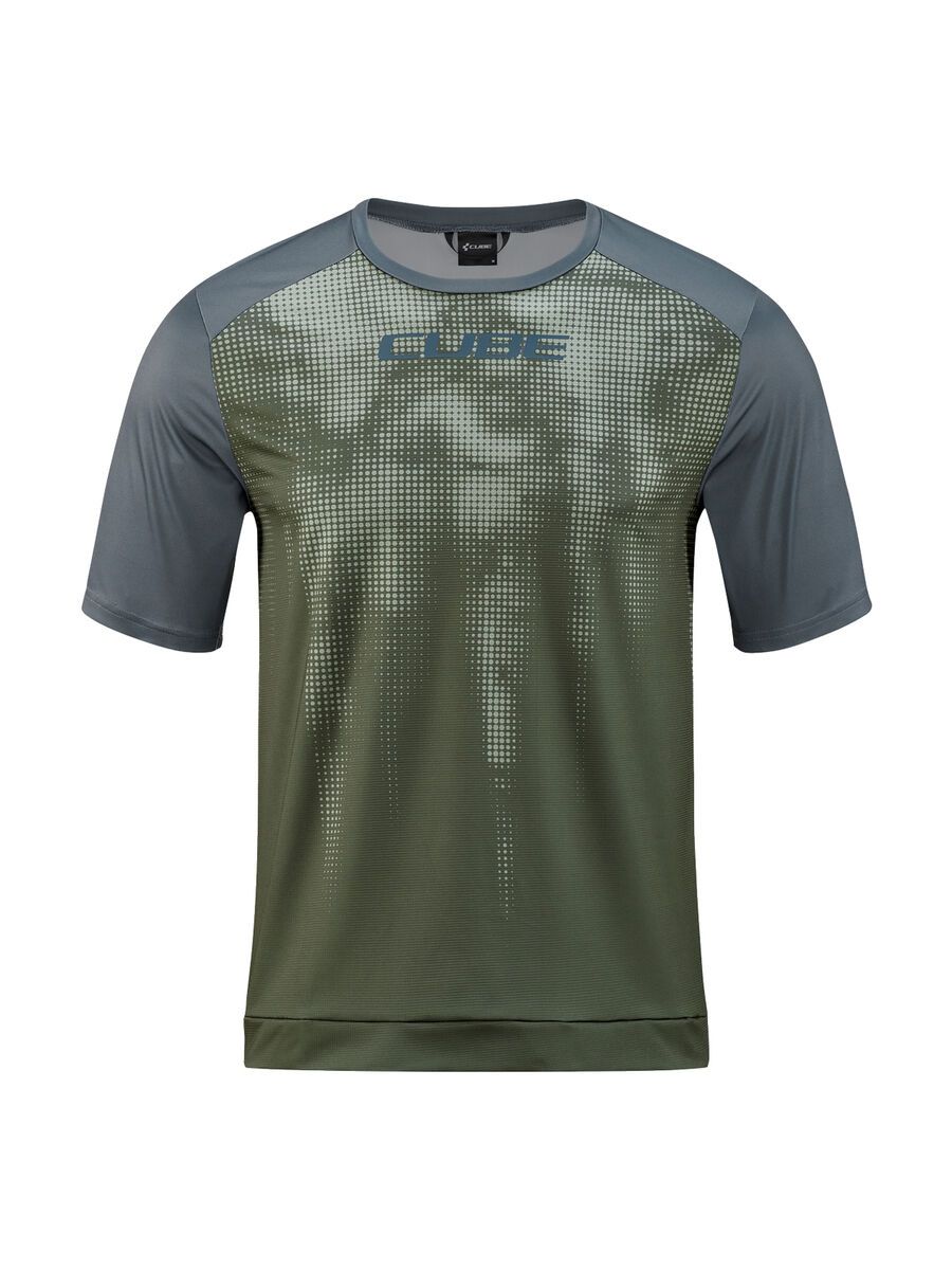 Cube ATX Rundhalstrikot TM kurzarm, olive´n´grey - Bild 1