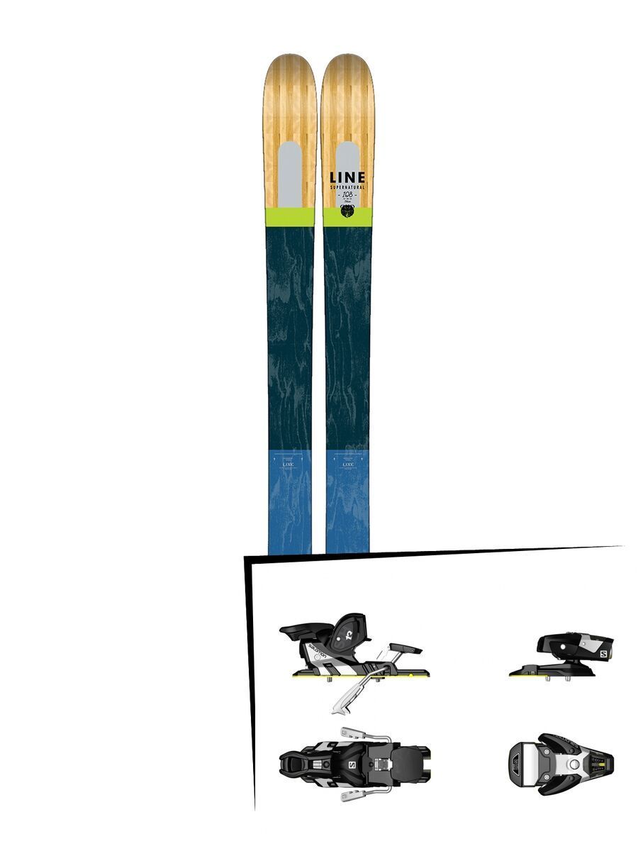 Set: Line Supernatural 108 2017 + Salomon STH2 WTR 13 115 mm, black/white - Skiset - Bild 1