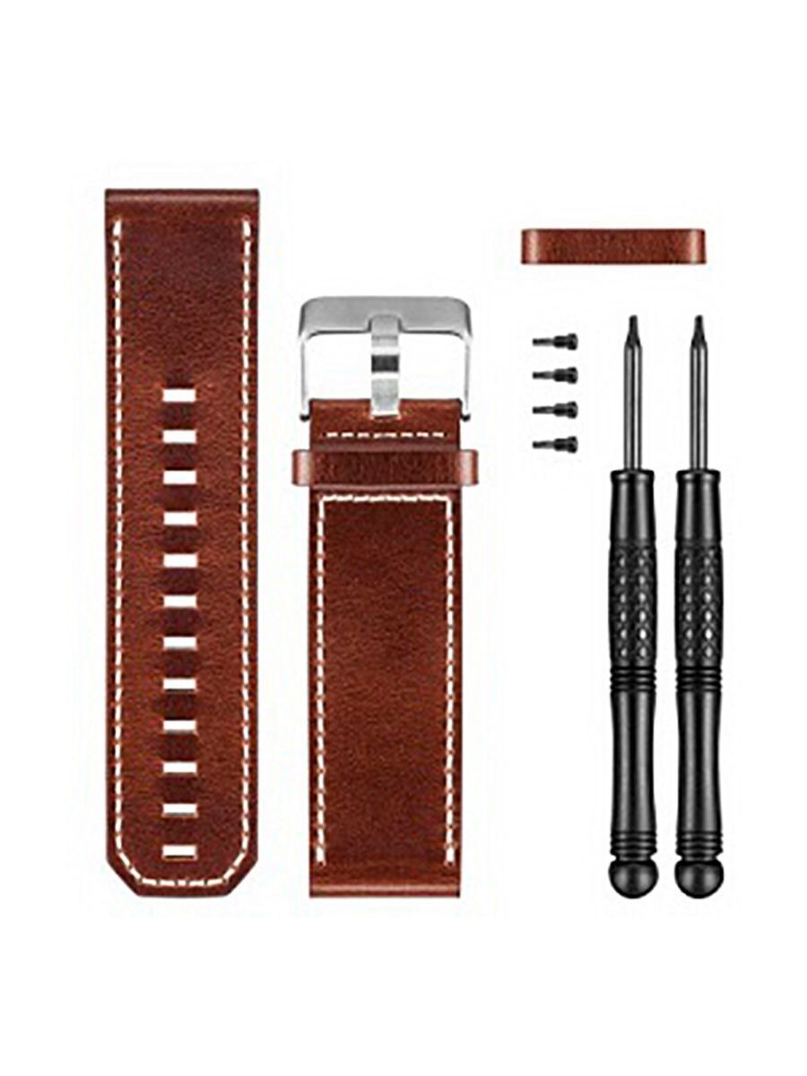 Garmin fenix 3 Ersatzarmband Leder, braun - Bild 1