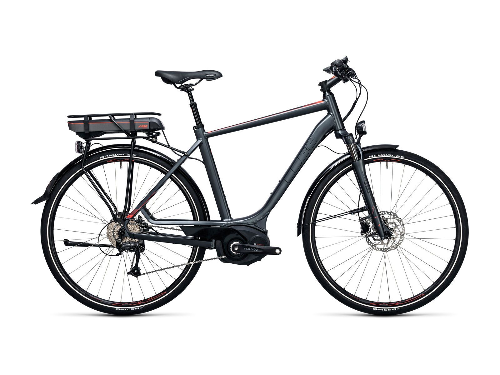 Cube Touring Hybrid Pro 500, grey´n´flashred - Bild 1