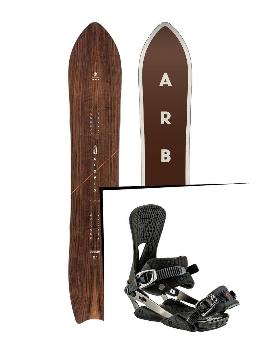 Set: Arbor Clovis 2017 + Nitro Machine 2017, black - Snowboardset - Bild 1