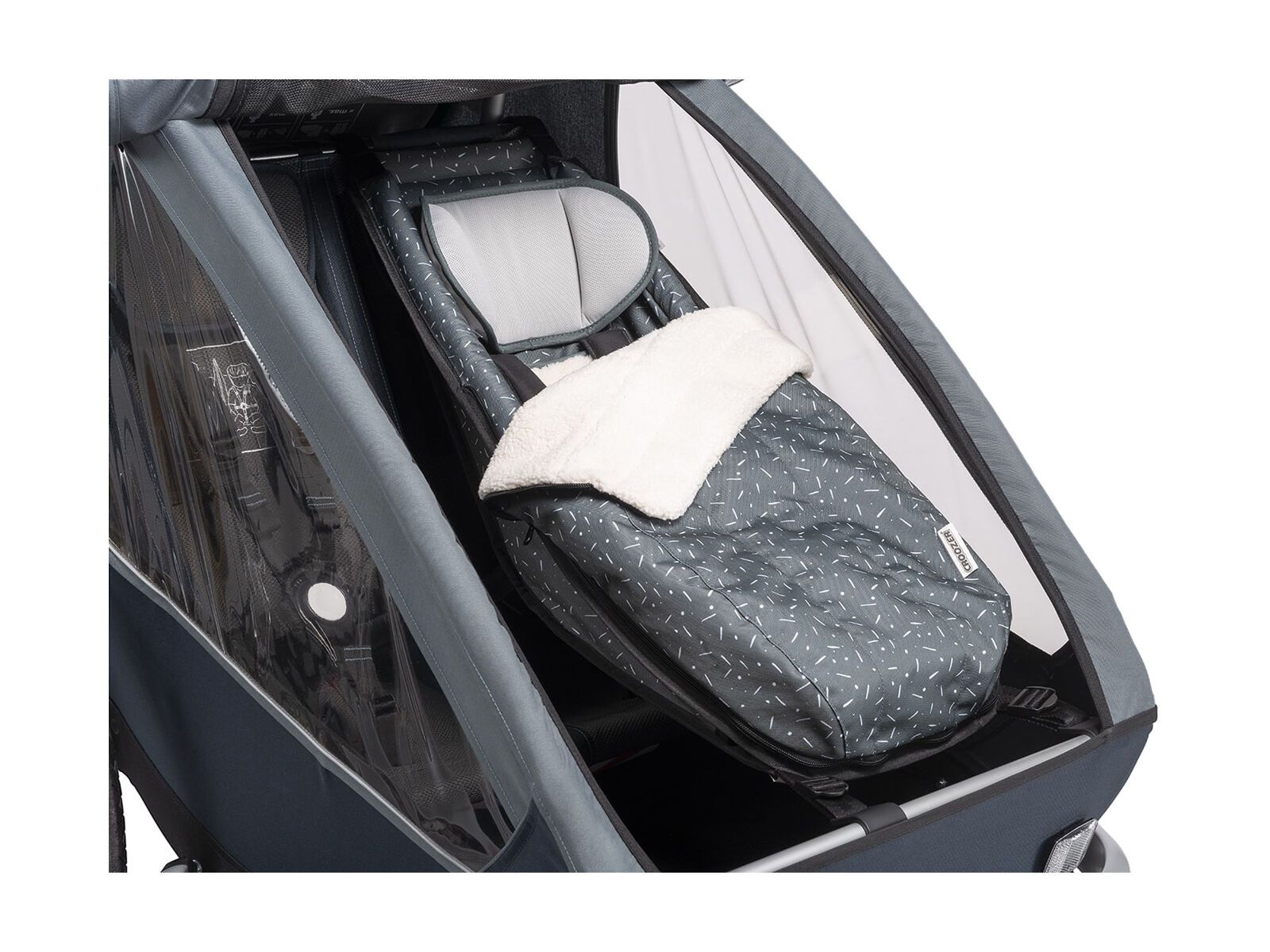 Croozer Babysitz inkl. Winter-Set (ab 2018), graphite blue/white - Bild 2