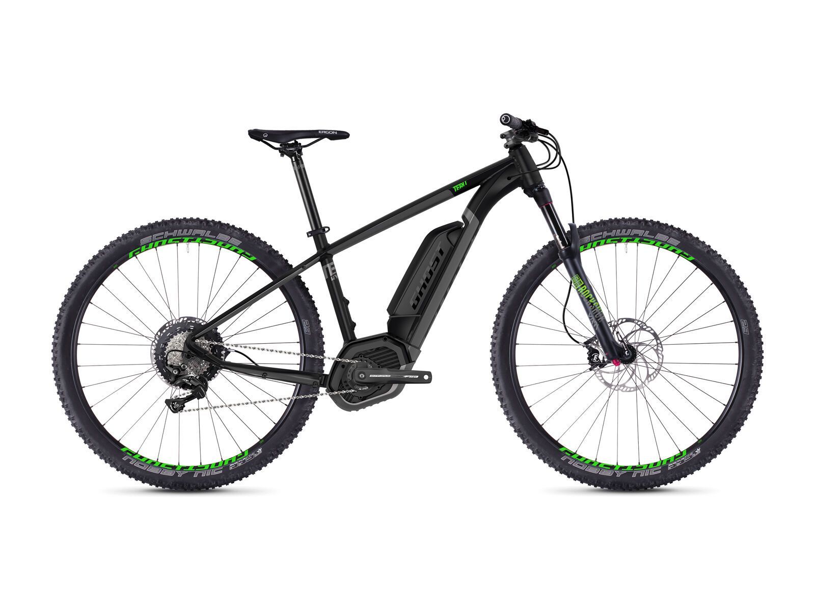 Ghost Hybride Teru B7.9 AL, night black/urban gray/neon green - Bild 1