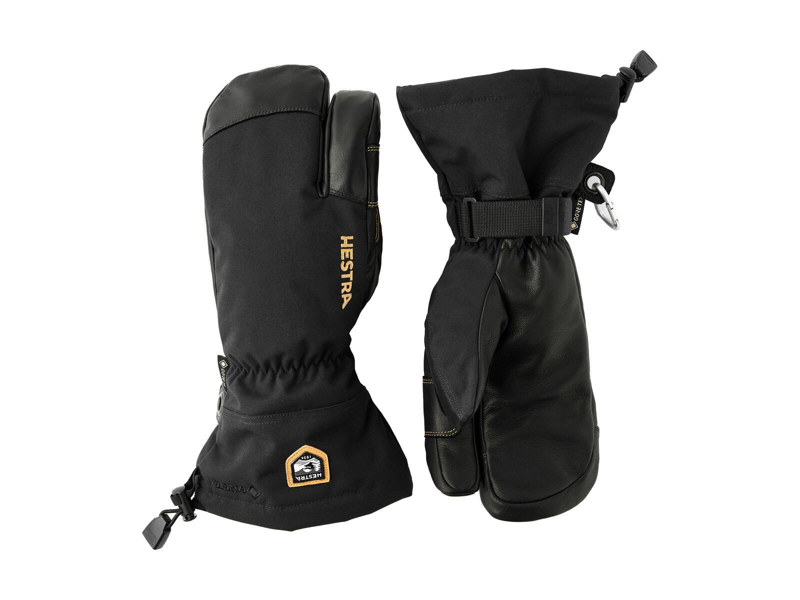 Hestra Army Leather Gore-Tex 3 Finger, black/black - Bild 2