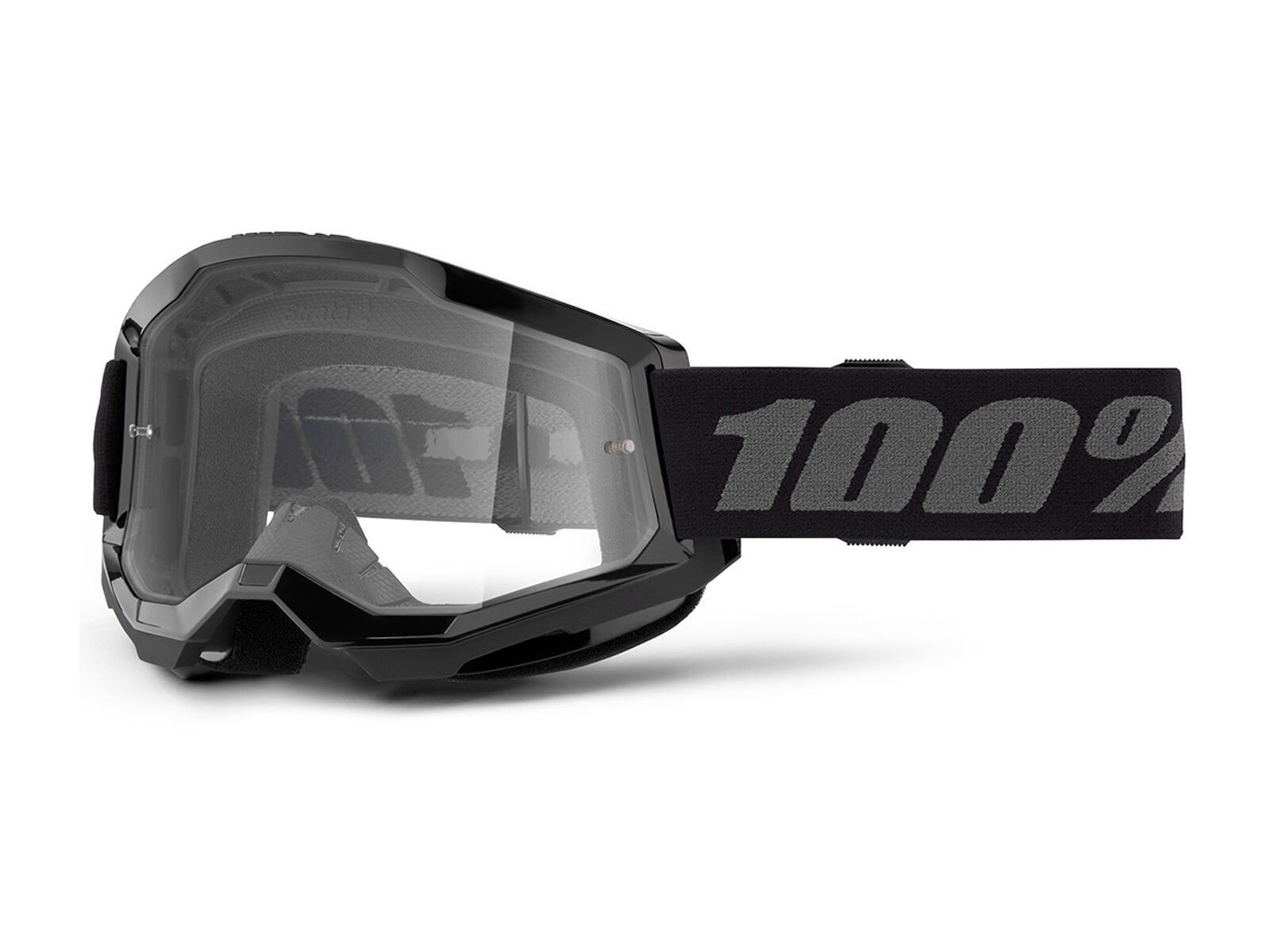 100% Strata 2 Goggle - Clear Lens, black - Bild 1