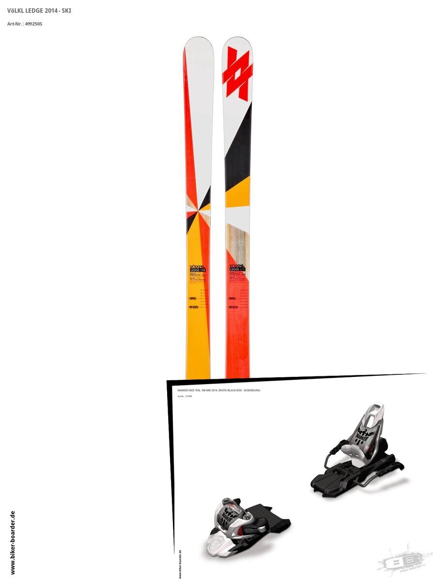 Völkl Set: Ledge 2014 + Marker Free Ten - Bild 1