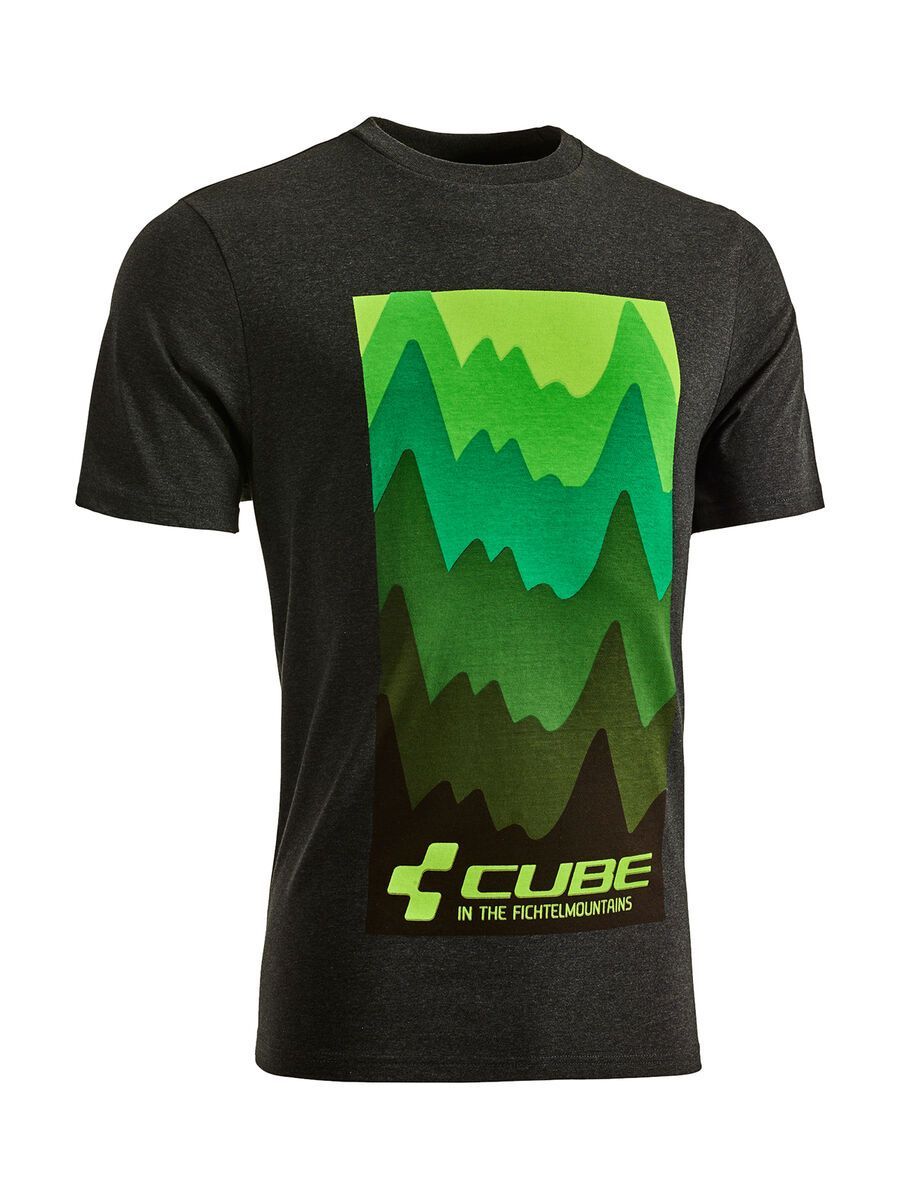 Cube T-Shirt Fichtelmountains, grey´n´green - Bild 1